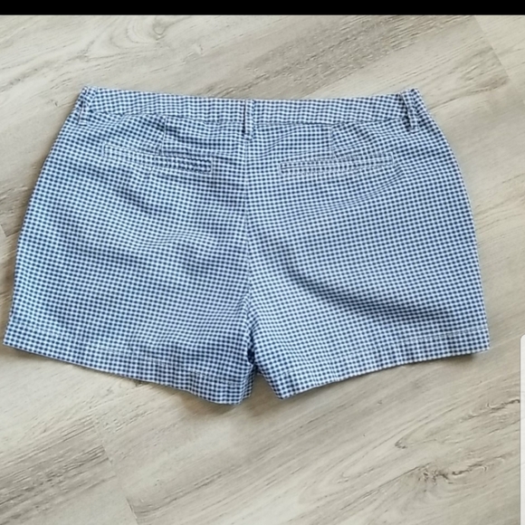 Old Navy Preppy Pinup Cotton blue gingham shorts size 6 - Picture 6 of 9